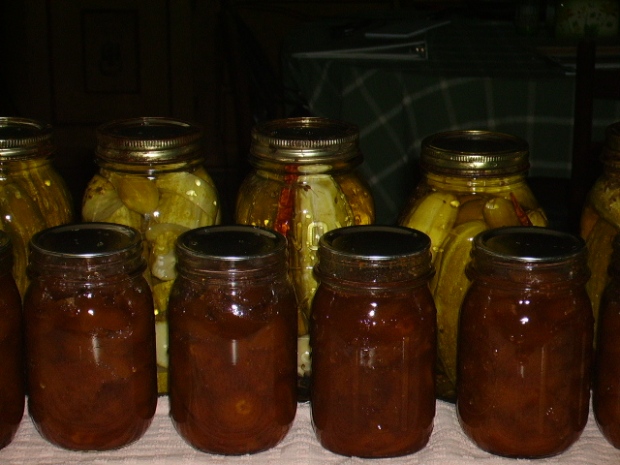 pickles and fig preserves